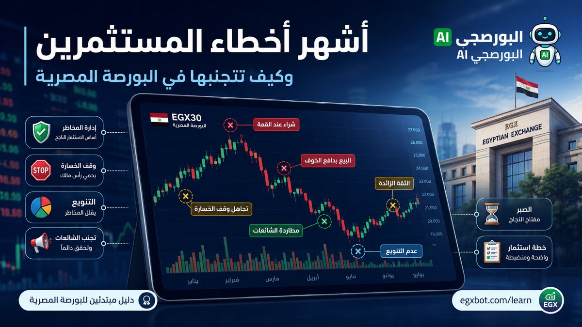 أشهر أخطاء المستثمرين في البورصة المصرية وكيف تتجنبها